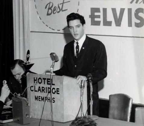 Elvis at the Claridge Hotel in Memphis