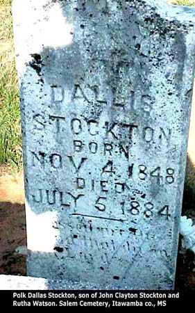 Polk Dallas Stockton's Headstone